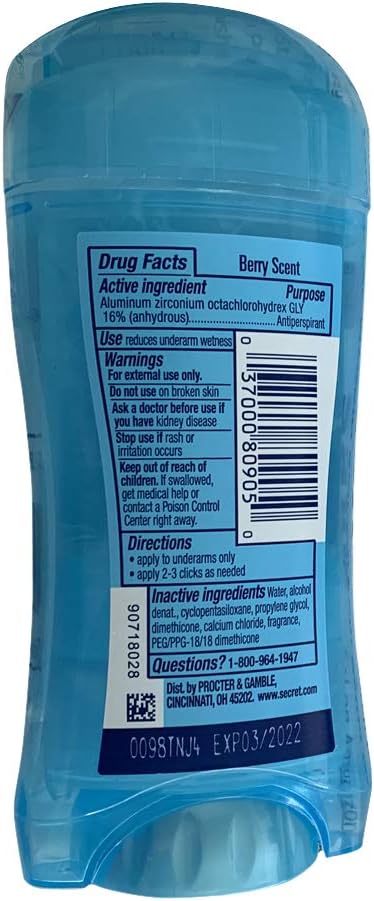 Secret Scent Anti-Perspirant Deodorant Clear Gel So Very Summerberry 2.6 oz (Pack of 6)