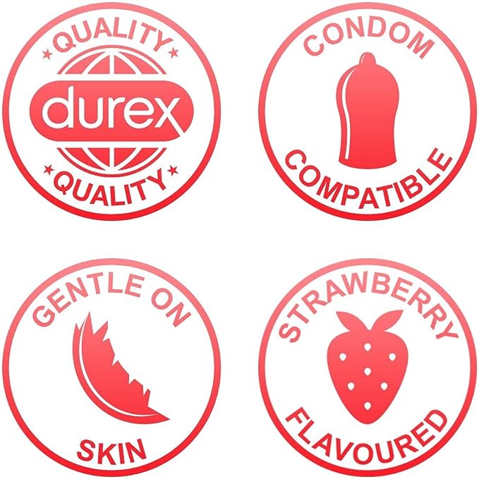 Durex saucy lubricant, strawberry flavor, 50ml - Min. order 10 units