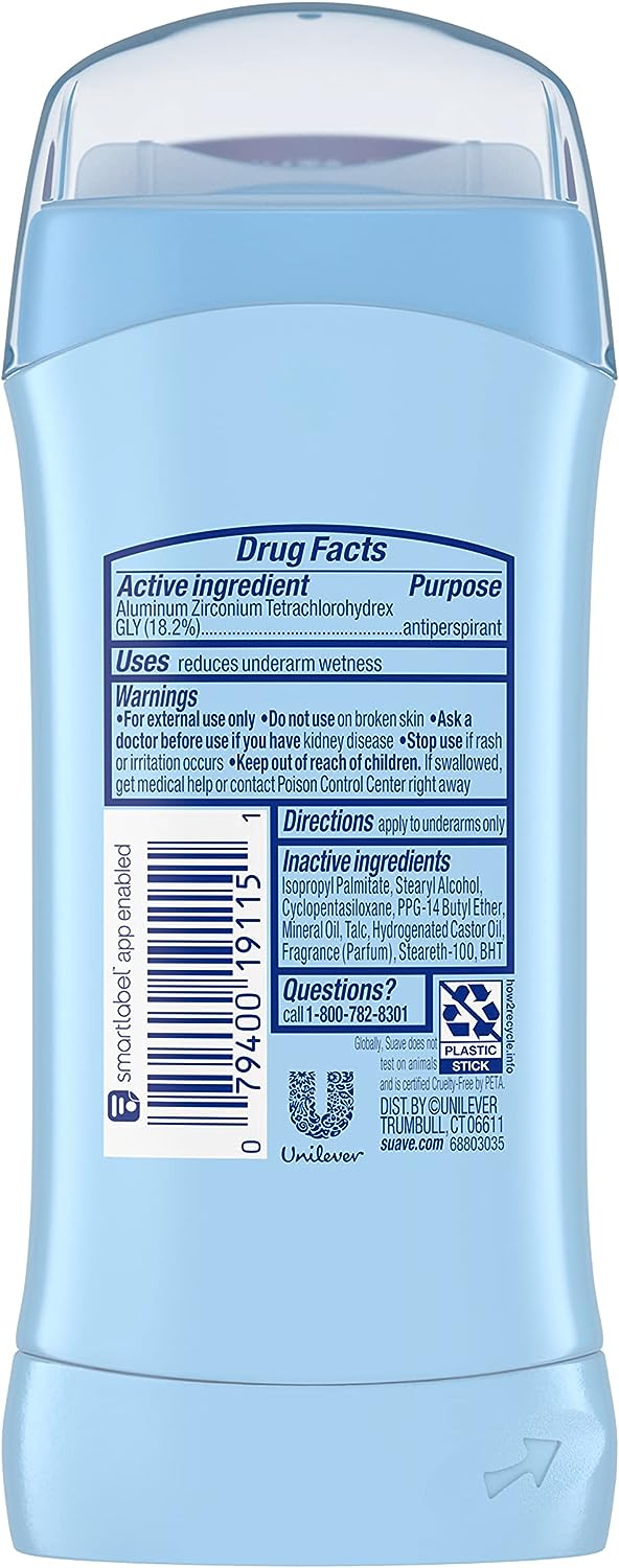Suave Invisible Deodorant 2.6 Ounce - Min. order 10 units