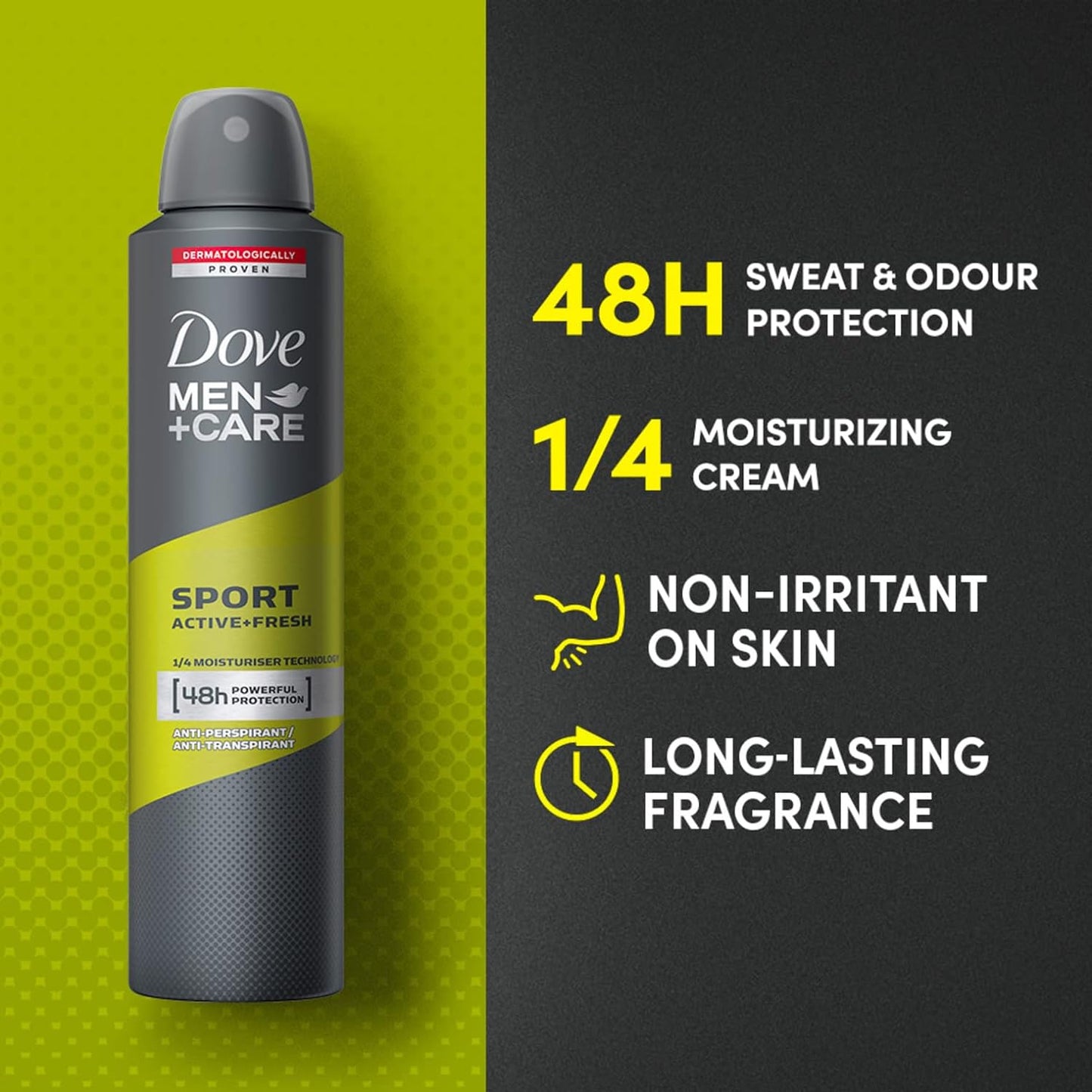 Dove Men Care Sport Active Deodorant Spray 250 ml - Min order 10 units
