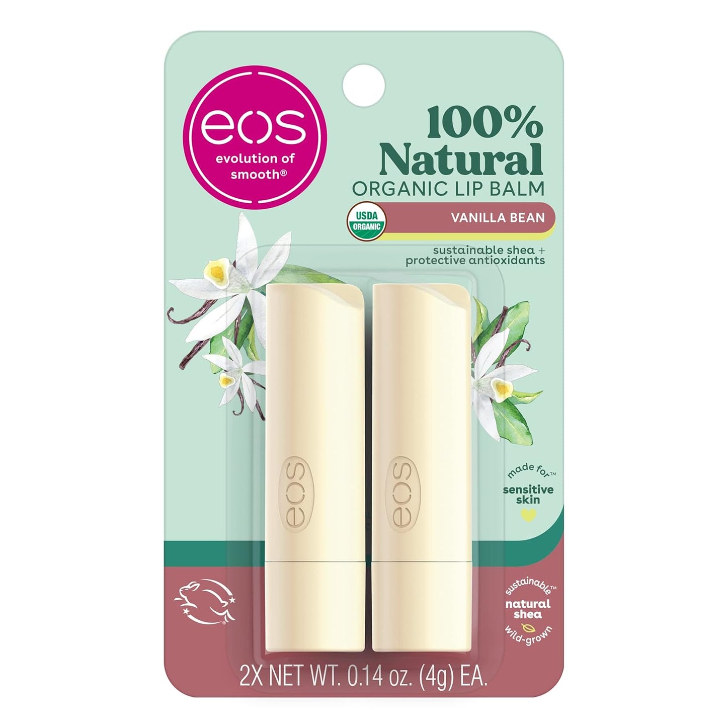 Lip Balm Sticks- Vanilla Bean, All-Day Moisture From EOS