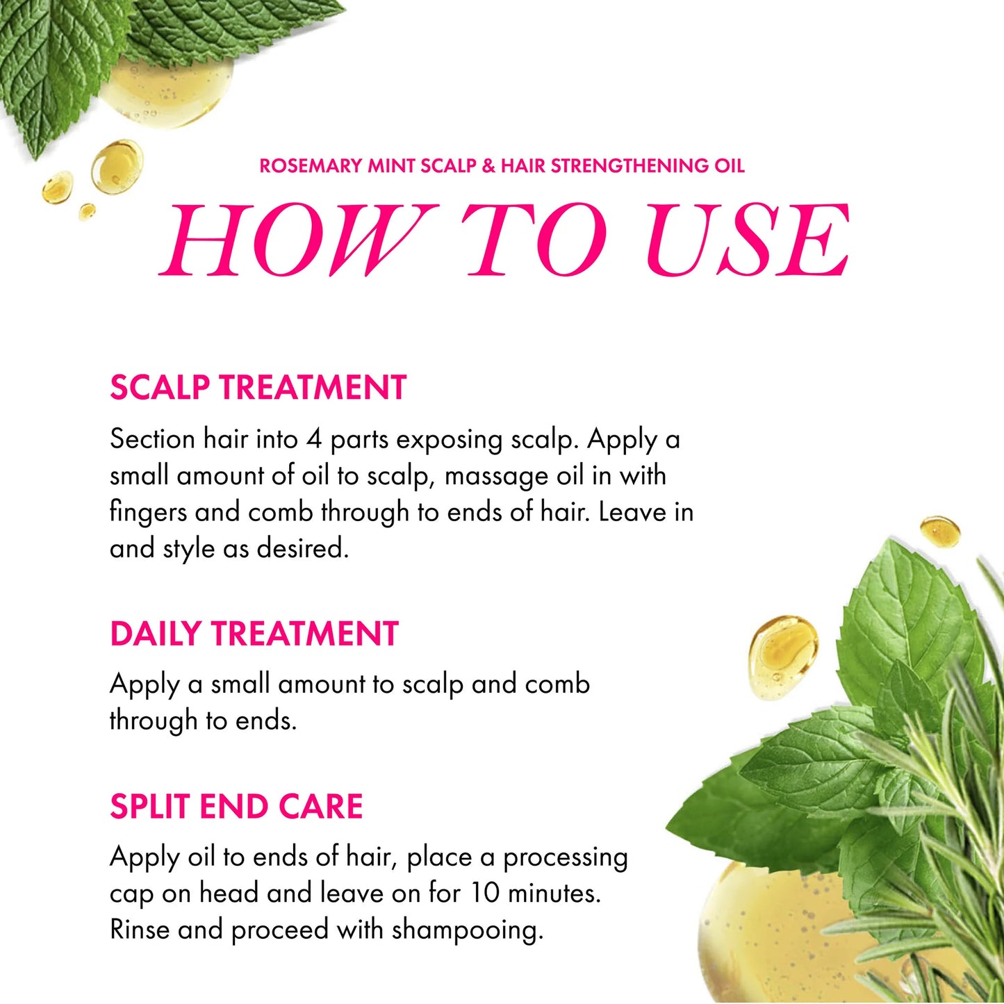 Rosemary Mint Scalp & Hair Strengthening Oil by MIELLE 59 Ml. - Min. 10 per order