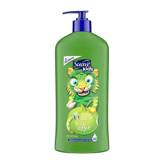 Suave kids 3 in 1 shampoo, conditioner and body wash with apple scent - Min. Order 10 Units