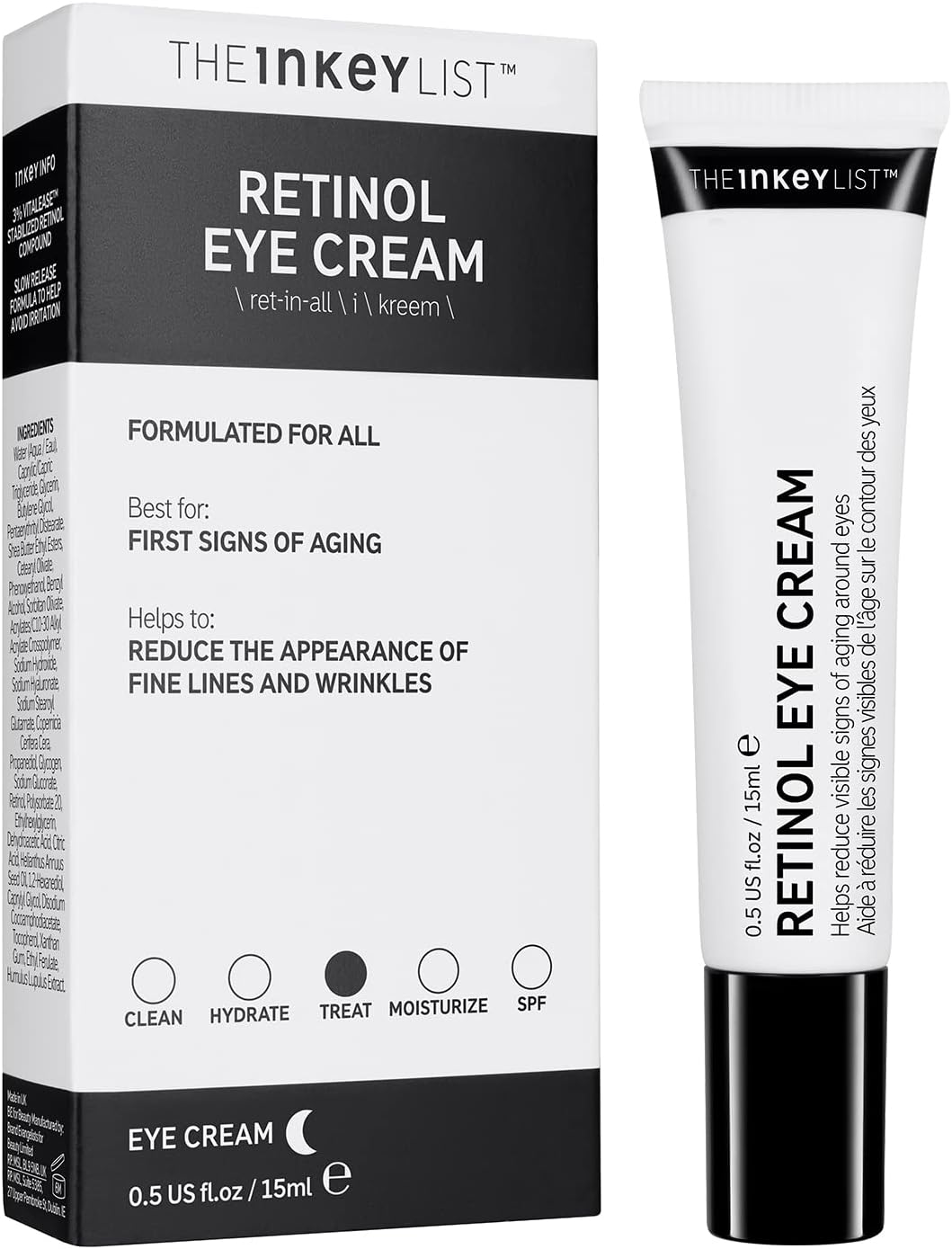 Retinol Eye Cream to Reduce Wrinkles and Fine Lines 15ml By The INKEY List