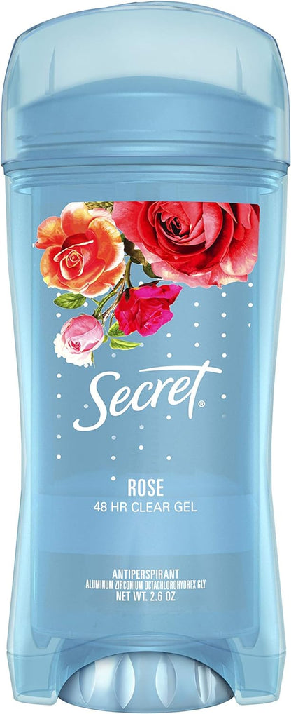 Secret Clear Gel Antiperspirant and Deodorant, Rose Scent, Single Pack, 2.6 Oz - Min order 10 units