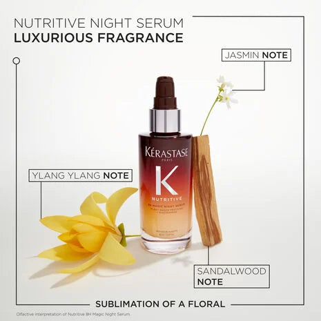 Nourishing & Smoothing Serum for Dry Hair, Sérum de Nuit 8H By Kérastase, 90 ml- Min 5 per order